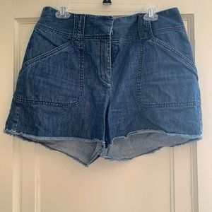 loft denim shorts size 12